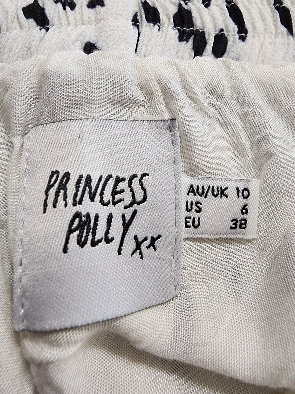 Princess Polly Dalmatian Print Tiered Mini Skirt US 6 Ruffle Hem - Picture 8 of 9